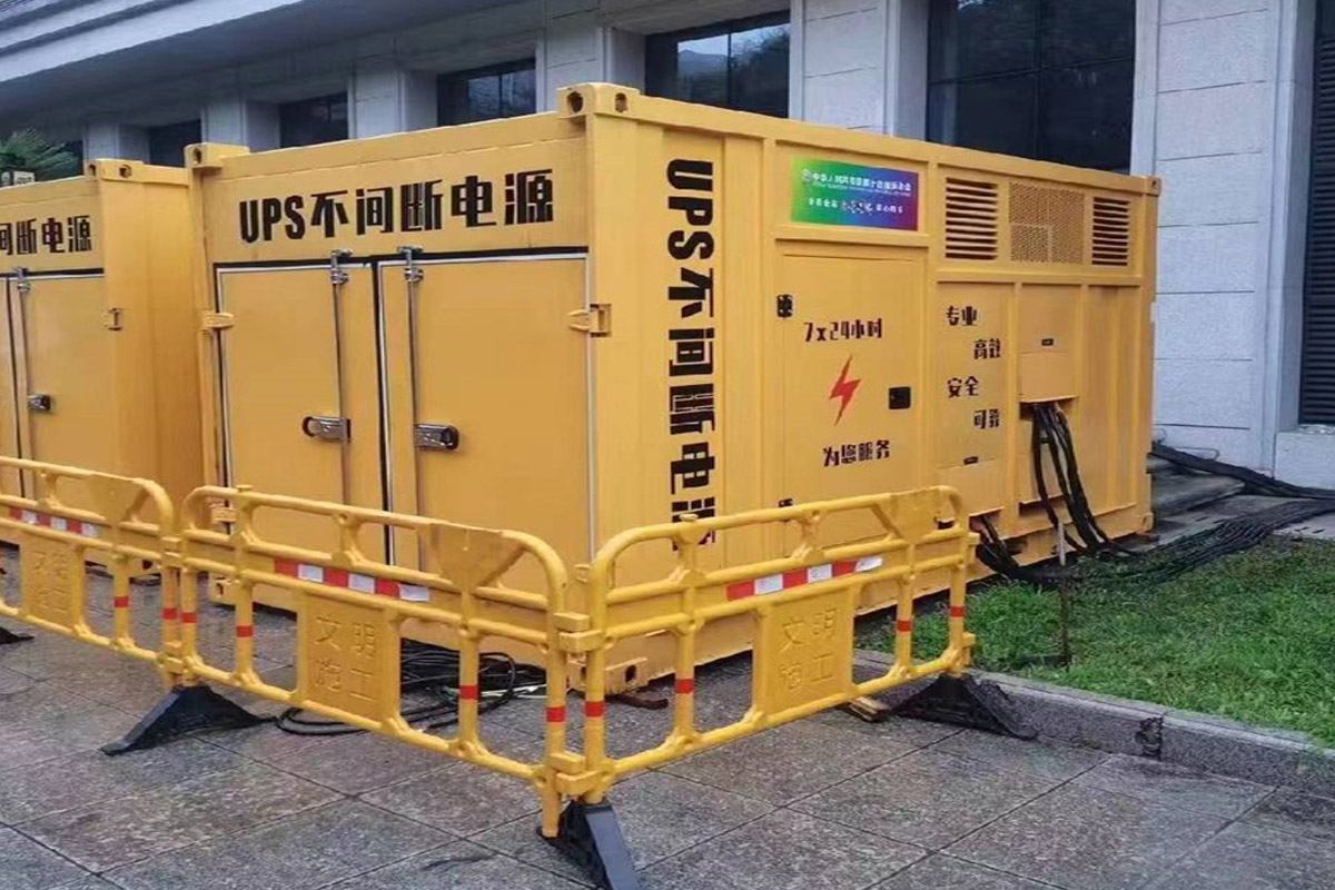 南山发电机租赁施工现场