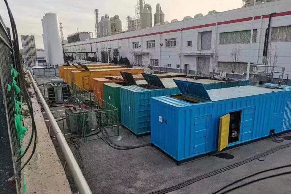 南山发电机租赁施工现场